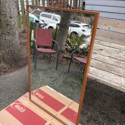 Large Wood Frame Mirror 