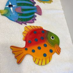 3 Different Angel Fish With Hooks To Decorate What Ever Room You Want
