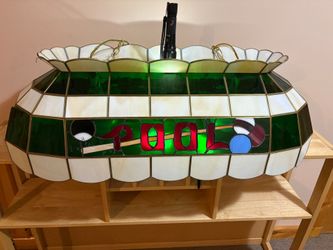 Stained Glass Pool Table Pendant Light