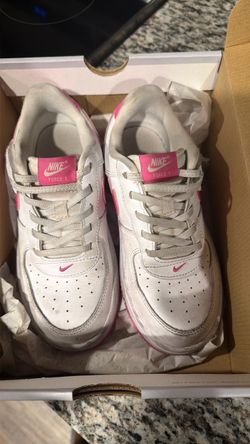 Nike Force 1 Kids Sneakers White Pink size 2