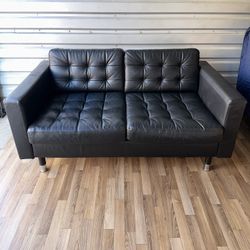 IKEA MORABO Loveseat – Black Leather ⚡️‼️
