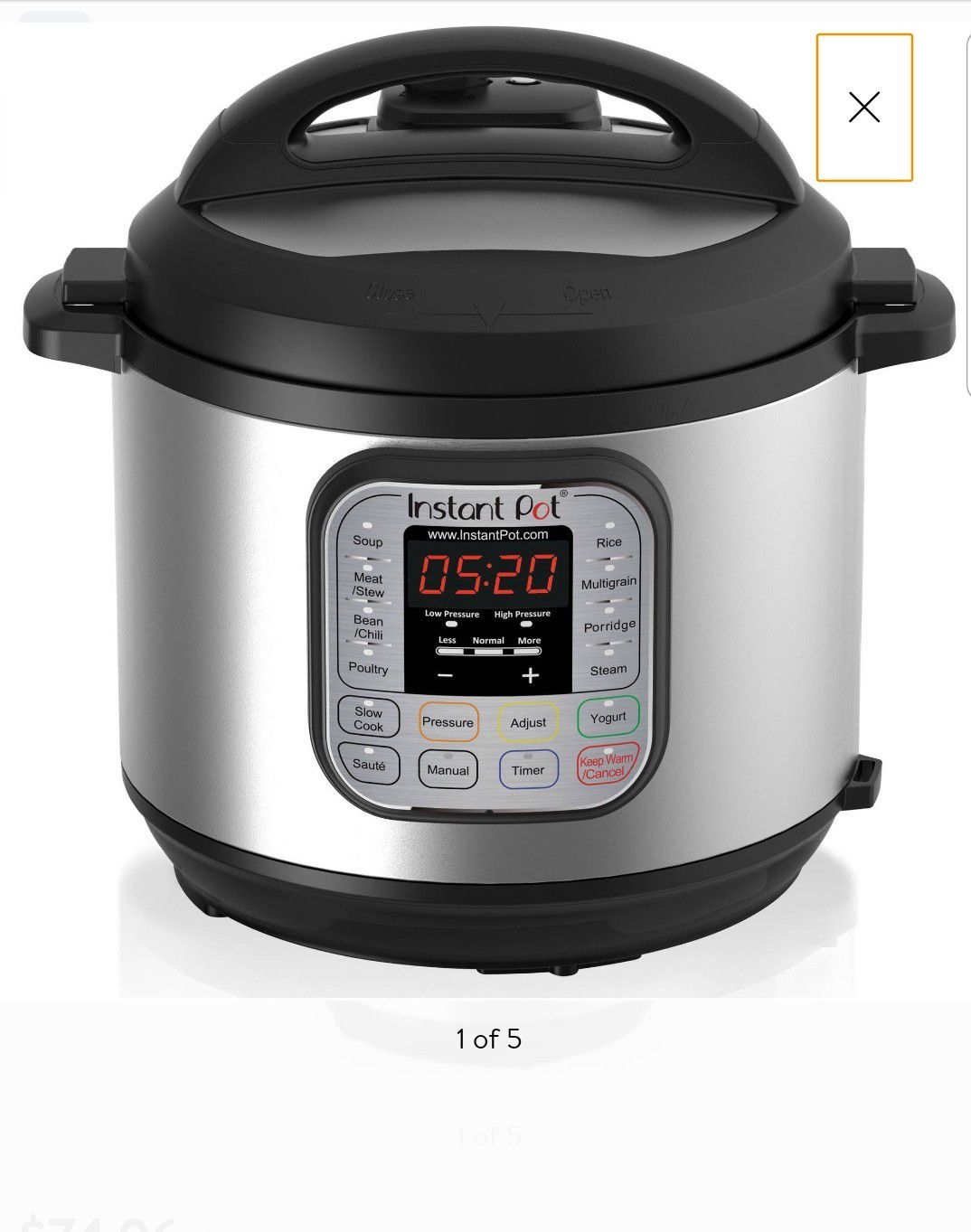 instant pot duo60 v3 6qt 7-in-1 multi-use programmable pressure cooker