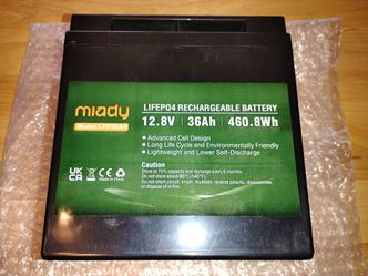 12 Volt 36Ah Lithium Battery (New)
