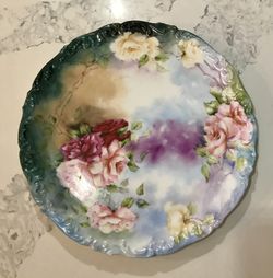 Limoges French Porcelain Hand-Painted Collectible Plate | T&V Hallmark| Excellent Condition | 12.5” Diameter