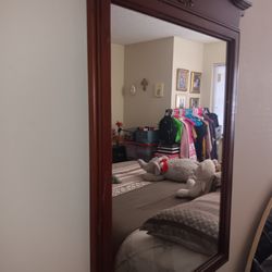 Cherry Wood Mirrow For Room Use 