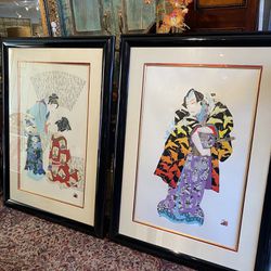Beautiful Japanese wall, art signed, and numbered amazing wall art