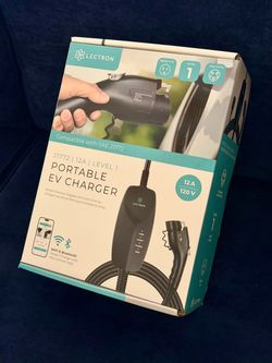 NEW Lectron J1772 12A Level 1 Portable EV Charger 16ft WiFi & Bluetooth