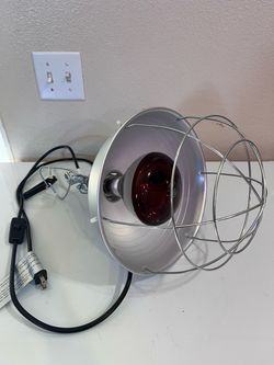Heat Lamp with Guard & 250W Red Infrared Bulb – Perfect for Chicks/Pets