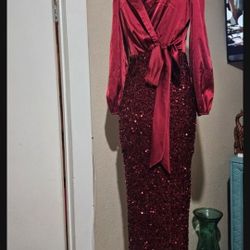 Beautiful Prom Or Diferent , Occasion Dress Burgandy Size 8 