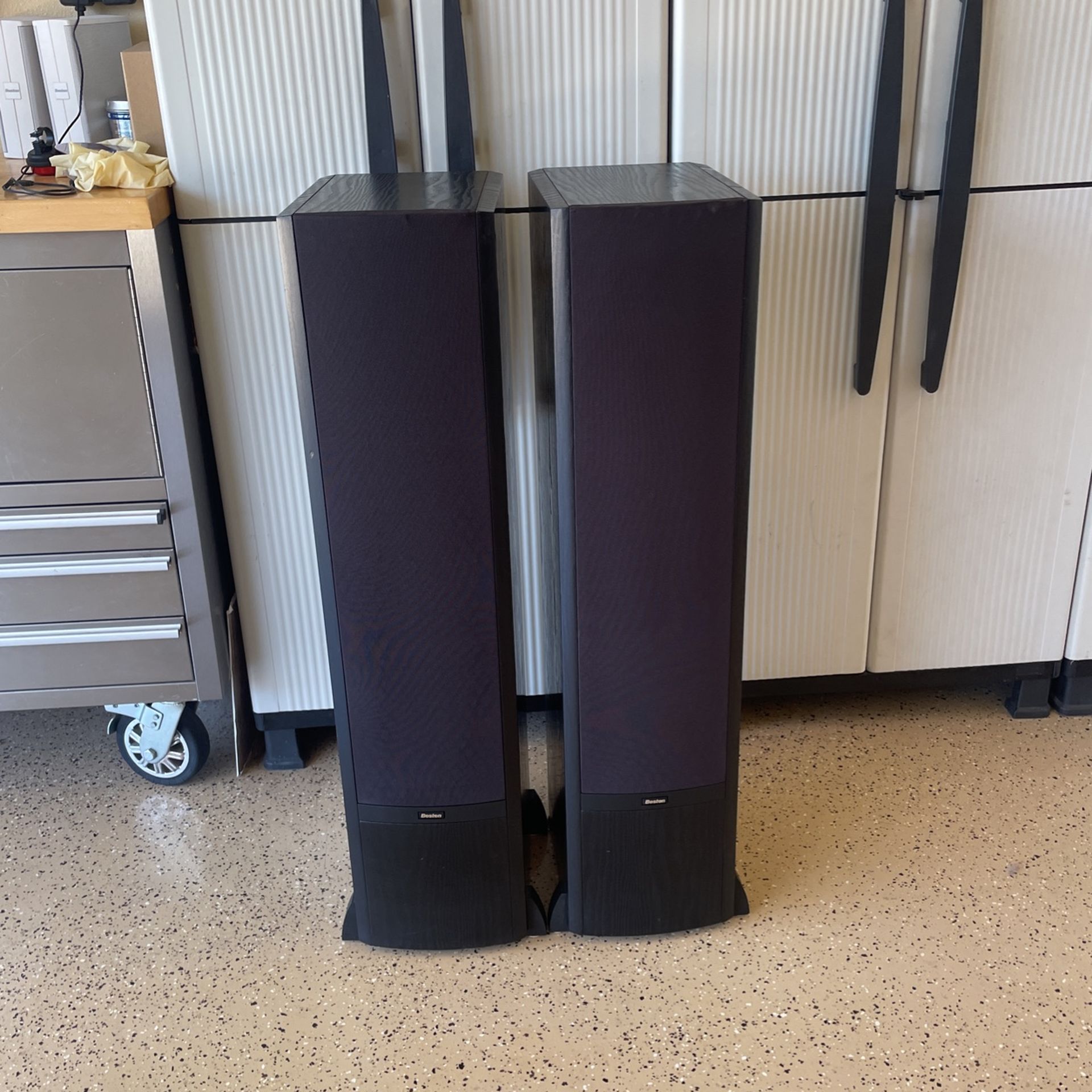 Boston Acoustics Floor Speakers.