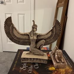 Egyptian Sphinx Statue Of The great sphinx Egyptian goddess Isis Wings protector statue made in egypt