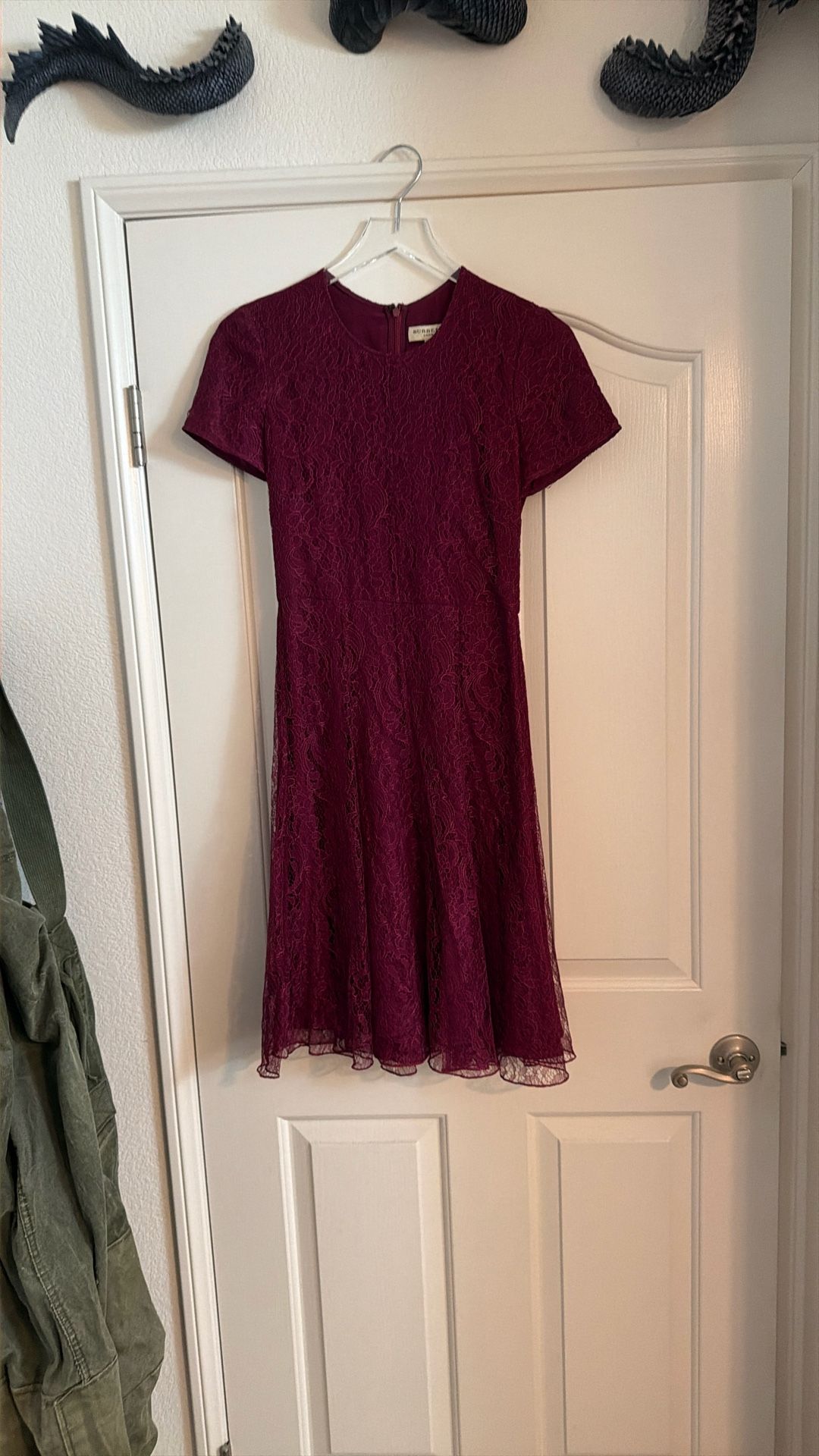 Burberry Dress Burgandy USA 4