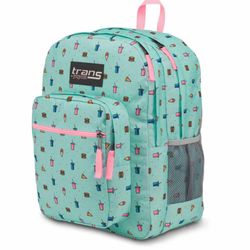 Aqua Kids Backpack with Pink Accents