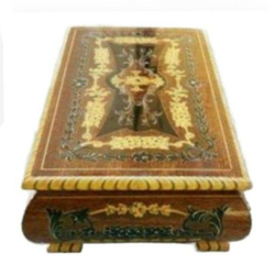 Gorgeous Italian Hand Made Wooden JEWELRY BOX Beautifully Hand Painted and Swiss Musical Movement!