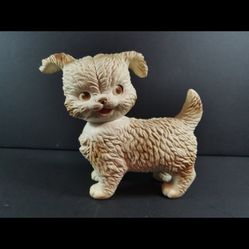 Vintage Edward Mobley Toy Dog Squeaky Squeeze Toy Animal Akron Rubber Co. 1960's