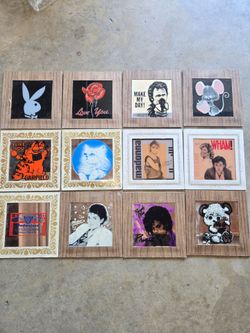 Glass pictures 12 pcs