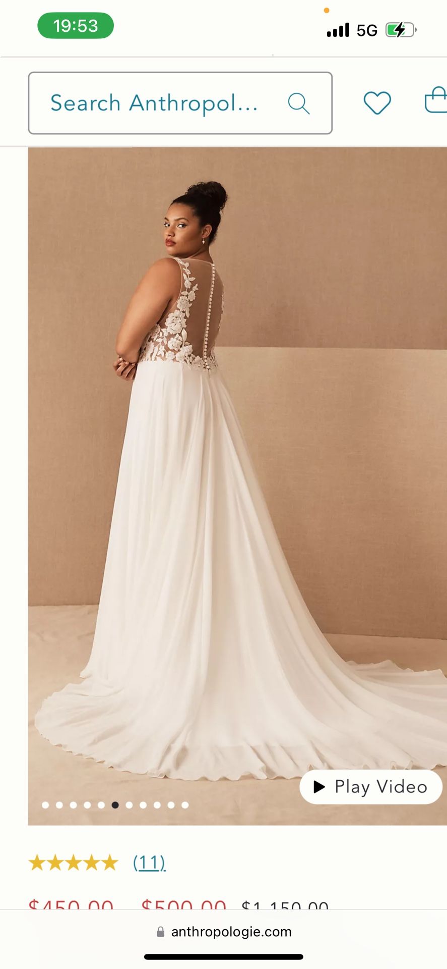 Never Worn Wedding Gown - Size 10