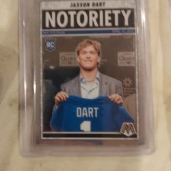 Jaxson DART ROOKIE! CARD- Panini MOSAIC NOTORIETY 