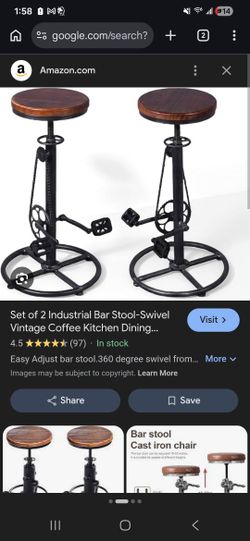 Two Bike Barstools New