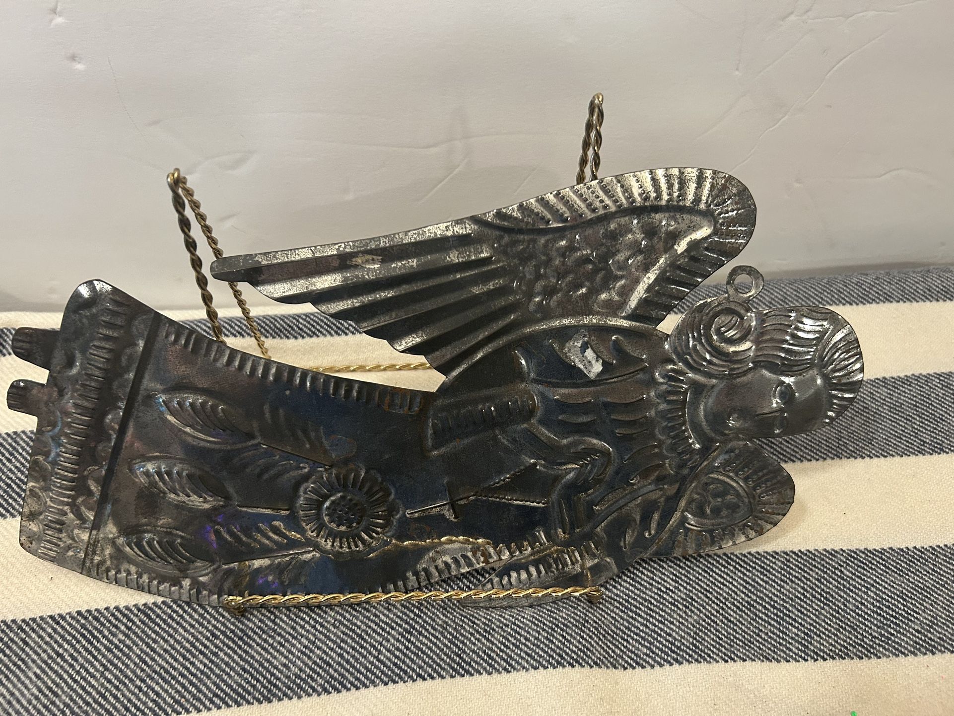 Vintage Tin Metal Ángel México