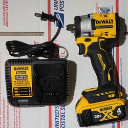 DEWALT ATOMIC 20-Volt MAX Cordless Brushless 1/2 in. Impact Wrench Kit W/4ah Battery