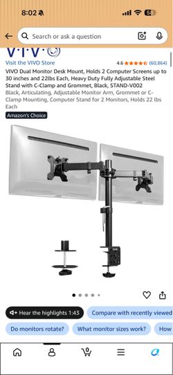 DUAL MONITOR MOUNT