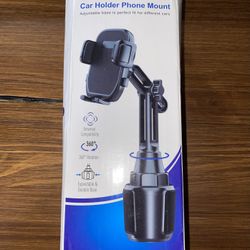 Universal Cup-Holder Car Phone Mount – Fits Most Phones & Cup Expands, 360°