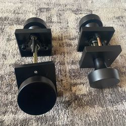 2 Pack Matte Black Privacy Door Knobs for Interior Doors