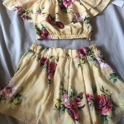 New Cute Summer Set /Traje Fe Short Falda