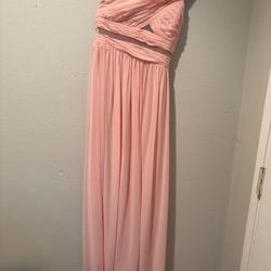 Hailey Logan One Shoulder Pink Gown Size 7/8