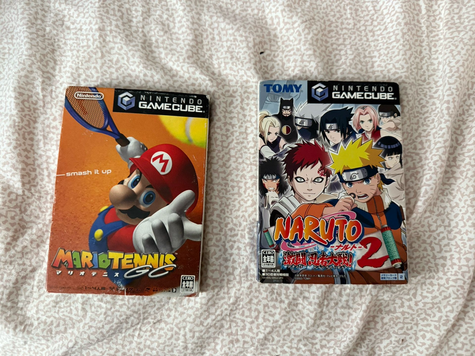 Mario Tennis And Naruto 2 GameCube Games