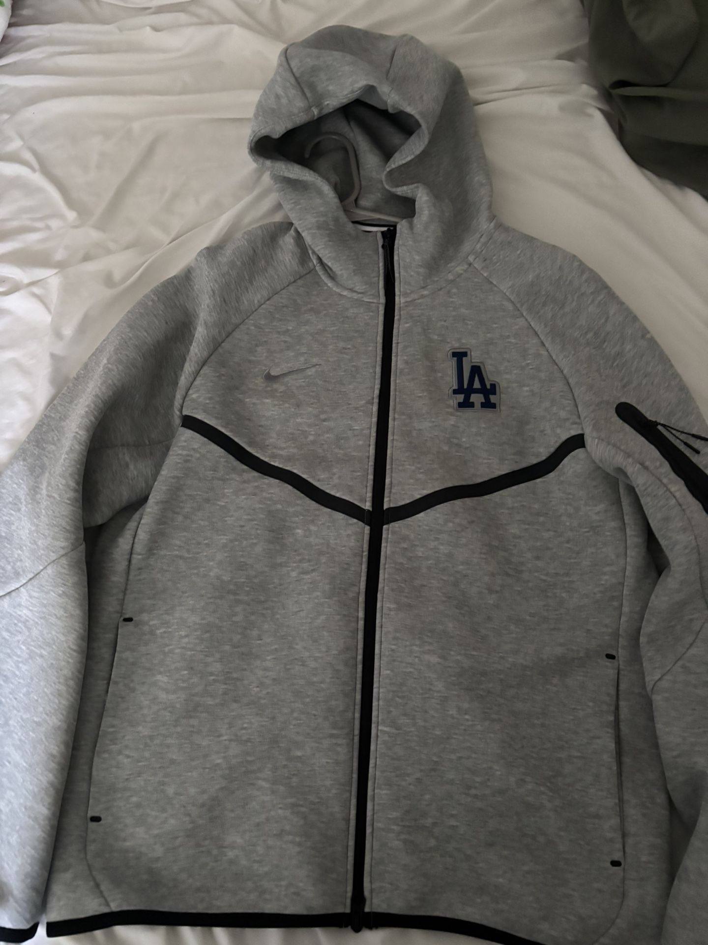 Los Angeles Dodgers Nike Tech Fleece Windrunner Full-Zip Hoodie Jacket - Heather