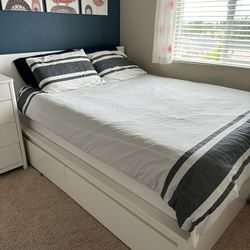 IKEA Queen Bed With Storage 