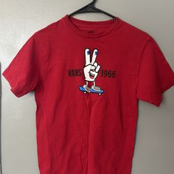 Vans Off The Wall Red Skater Tee