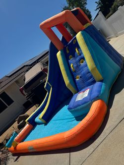Water slide and pump
