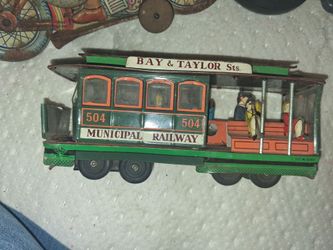 Vintage Tin Toy Municipal Railway Cable Car