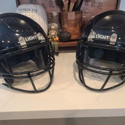 Light Football Helmets (3)XL & (2) L