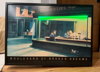 Vintage 1990s Neon Hollywood Wall Art – Boulevard of Broken Dreams”
