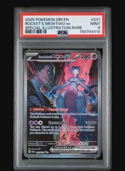 PSA 9 MEWTWO EX 231 DESTINED RIVALS SPECIAL ILLUSTRATION RARE POKEMON GEM MINT !