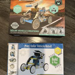 Solar Vehicle Kids Building STEM Sets. Not Sure If All Pieces There But Many Are So Pricing Accordingly $10 Total 