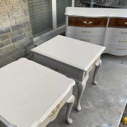 French Provincial Dresser And Two Nightstands