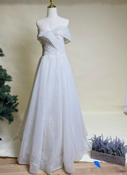 Strapless Beaded Wedding Dress – One Size – Lace-Up Back – Irvine CA Local Pickup Only – $2