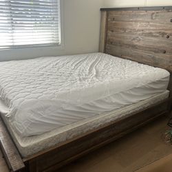 Bed Frame And Nightstand 