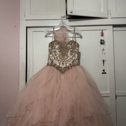 Quinceañera Pink/Rose Gold Dress from Moda2000Inc