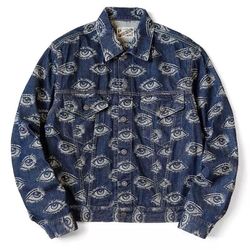 Kapital All Over Eye Print Denim Jacket 