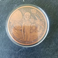 Alien 5 Ounce Copper Coin 