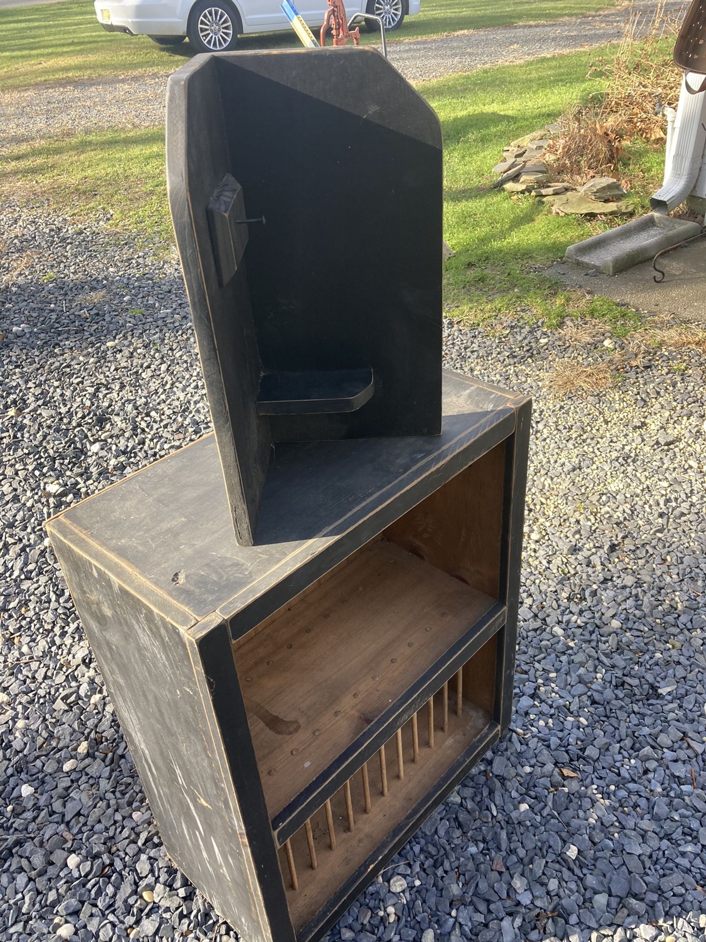 Black shelf With Corner shelf