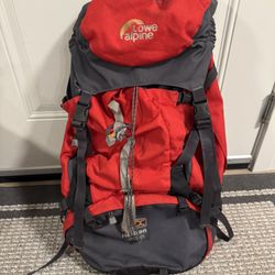 Lowe Alpine Powder Peak Red Air‑Cooled Hiking Backpack
