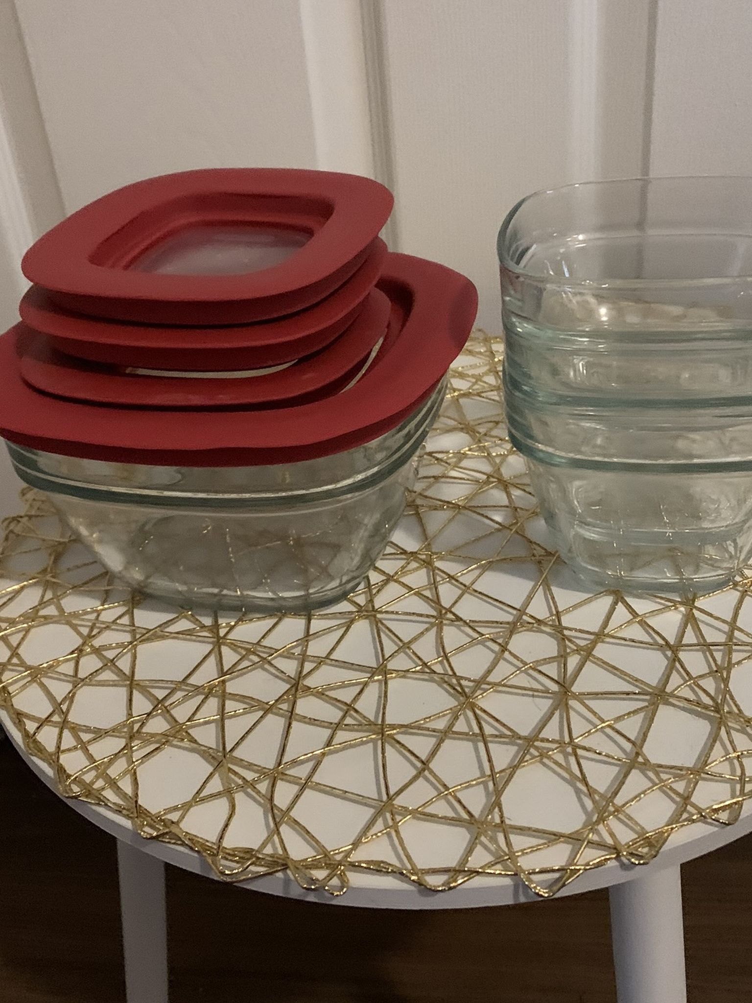 5 piece glass food containers