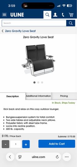 Double Zero Gravity Chair
